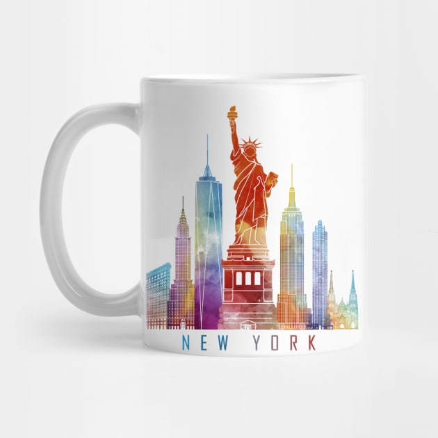 NYC Skyline Watercolor by Luve